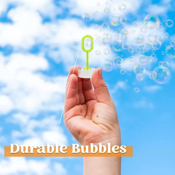 JOYIN 24 Pcs Mini Bubble Wands Assortment Party Favors Toys for Kids Child Summer Gifts Bubbles Fun ToysWedding Bath TimeSummer Outdoor Gifts for Girls BoysTransparent