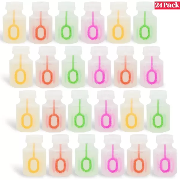 JOYIN 24 Pcs Mini Bubble Wands Assortment Party Favors Toys for Kids Child Summer Gifts Bubbles Fun ToysWedding Bath TimeSummer Outdoor Gifts for Girls BoysTransparent