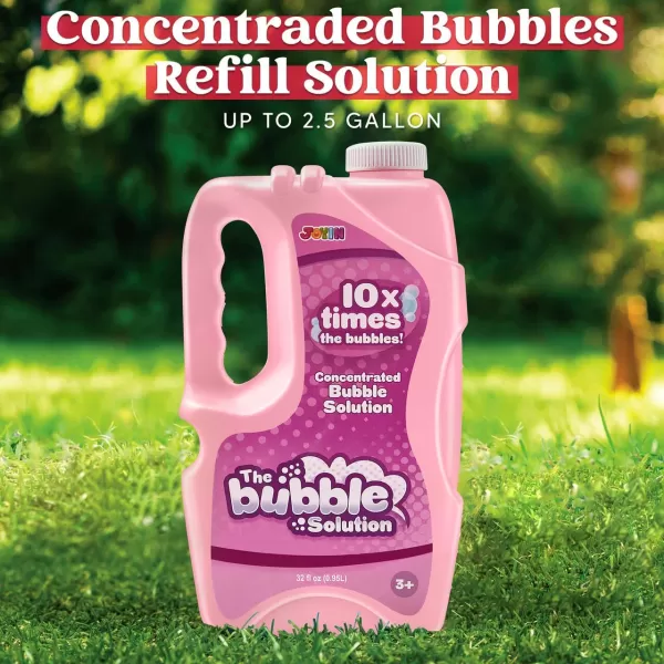 JOYIN 32 oz Bubble Solution Refills Close to 1L 25 Gallon Big Bubble Solution Bubble Concentrated for Easter Bubbles Bubble Machine Bubble Gun Bubble Wands Bubble Mower Bubble Juice RefillsPink