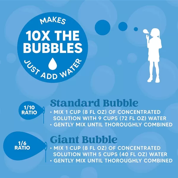 JOYIN 32 oz Bubble Solution Refills Close to 1L 25 Gallon Big Bubble Solution Bubble Concentrated for Easter Bubbles Bubble Machine Bubble Gun Bubble Wands Bubble Mower Bubble Juice RefillsBlue
