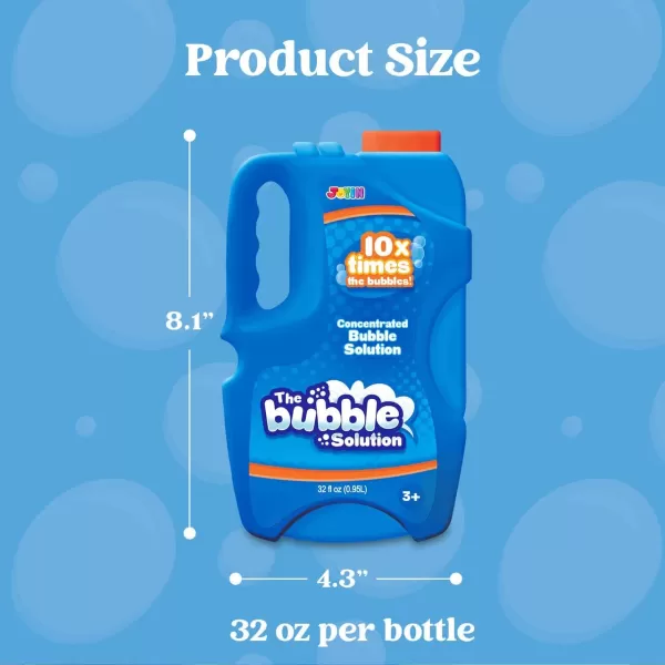 JOYIN 32 oz Bubble Solution Refills Close to 1L 25 Gallon Big Bubble Solution Bubble Concentrated for Easter Bubbles Bubble Machine Bubble Gun Bubble Wands Bubble Mower Bubble Juice RefillsBlue