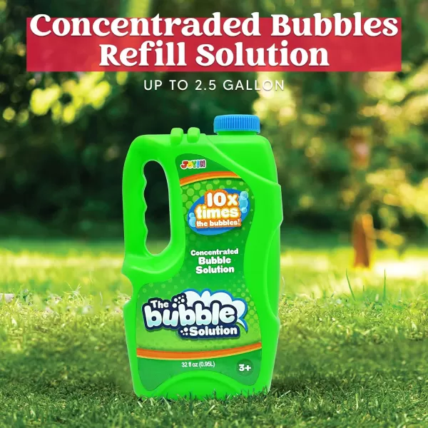 JOYIN 32 oz Bubble Solution Refills Close to 1L 25 Gallon Big Bubble Solution Bubble Concentrated for Easter Bubbles Bubble Machine Bubble Gun Bubble Wands Bubble Mower Bubble Juice RefillsGreen