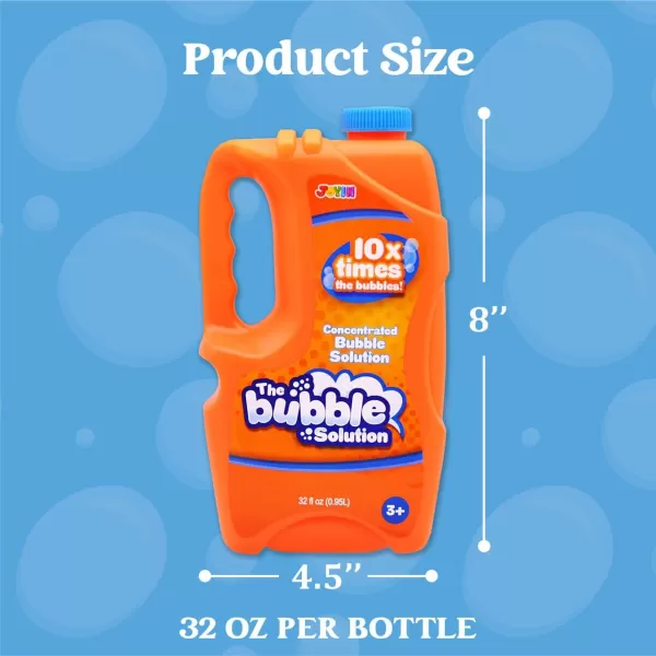 JOYIN 32 oz Bubble Solution Refills Close to 1L 25 Gallon Big Bubble Solution Bubble Concentrated for Easter Bubbles Bubble Machine Bubble Gun Bubble Wands Bubble Mower Bubble Juice RefillsOrange