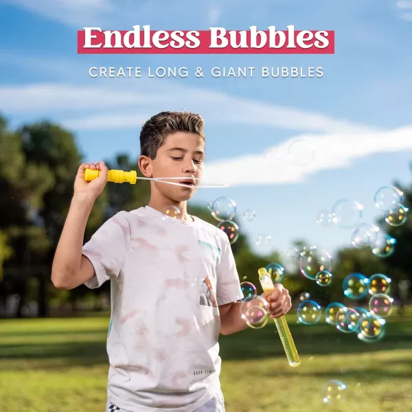 JOYIN 45 Packs Big Bubble Wand Set with Concentrated Bubble Solution Refills 146quot 9 Colors Giant Bubble Wands for Summer Toy Party Favors Kids Birthday Pool Indoor and Outdoor Activities