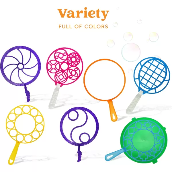 JOYIN Big Bubble Wands Set Bulk for Kids Summer Outdoor Activity Party Favors 18 Pcs Giant Bubble Maker with Tray 12quot Large 6 Pcs Bubble Solution Suitable for All Age PeopleAssorted