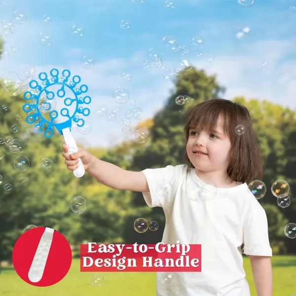JOYIN Big Bubble Wands Set Bulk for Kids Summer Outdoor Activity Party Favors 18 Pcs Giant Bubble Maker with Tray 12quot Large 6 Pcs Bubble Solution Suitable for All Age PeopleRegular