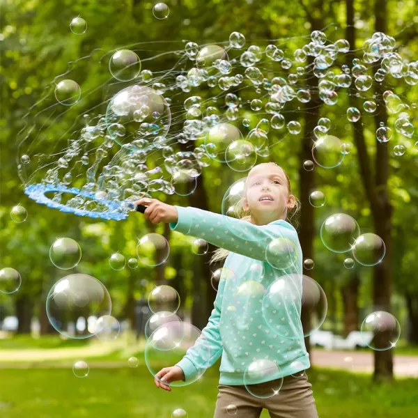 JOYIN Big Bubble Wands Set Bulk for Kids Summer Outdoor Activity Party Favors 18 Pcs Giant Bubble Maker with Tray 12quot Large 6 Pcs Bubble Solution Suitable for All Age PeopleClassic