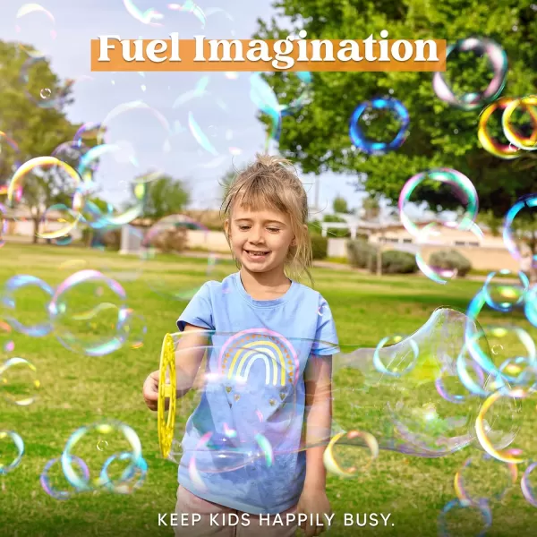 JOYIN Big Bubble Wands Set Bulk for Kids Summer Outdoor Activity Party Favors 18 Pcs Giant Bubble Maker with Tray 12quot Large 6 Pcs Bubble Solution Suitable for All Age PeopleClassic