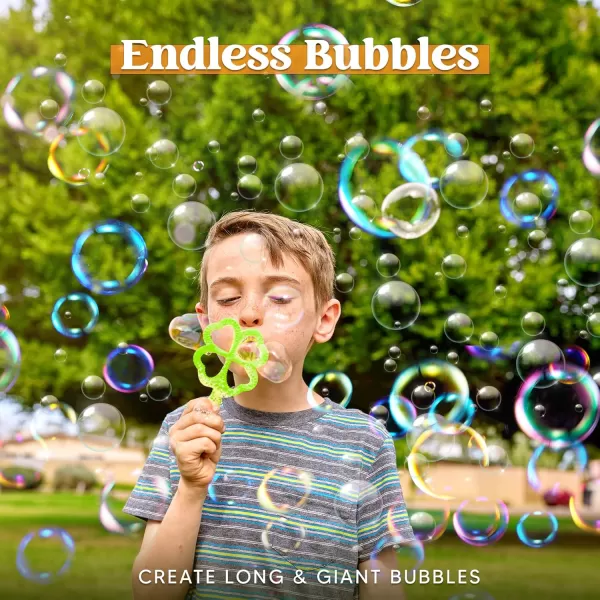 JOYIN Big Bubble Wands Set Bulk for Kids Summer Outdoor Activity Party Favors 18 Pcs Giant Bubble Maker with Tray 12quot Large 6 Pcs Bubble Solution Suitable for All Age PeopleClassic