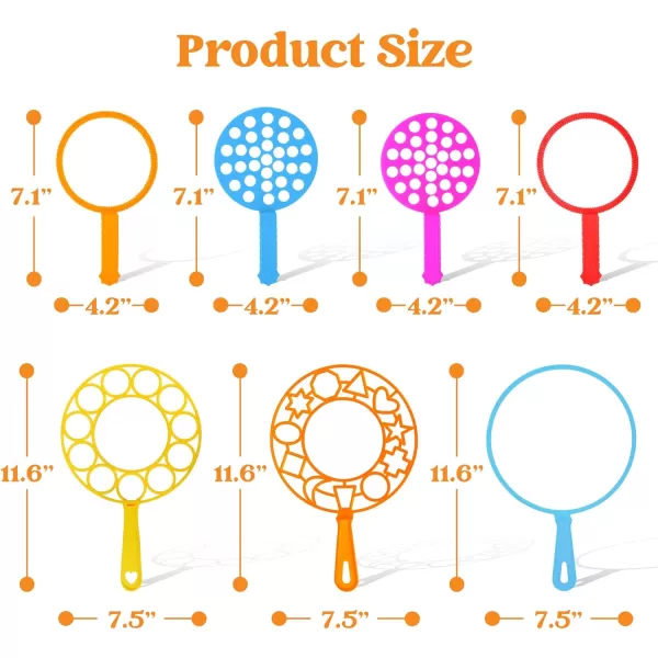 JOYIN Big Bubble Wands Set Bulk for Kids Summer Outdoor Activity Party Favors 18 Pcs Giant Bubble Maker with Tray 12quot Large 6 Pcs Bubble Solution Suitable for All Age PeopleClassic
