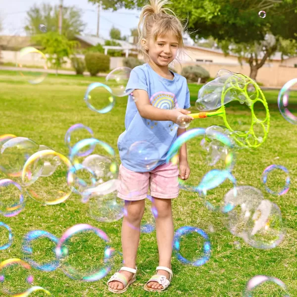 JOYIN Big Bubble Wands Set Bulk for Kids Summer Outdoor Activity Party Favors 18 Pcs Giant Bubble Maker with Tray 12quot Large 6 Pcs Bubble Solution Suitable for All Age PeopleLuxury