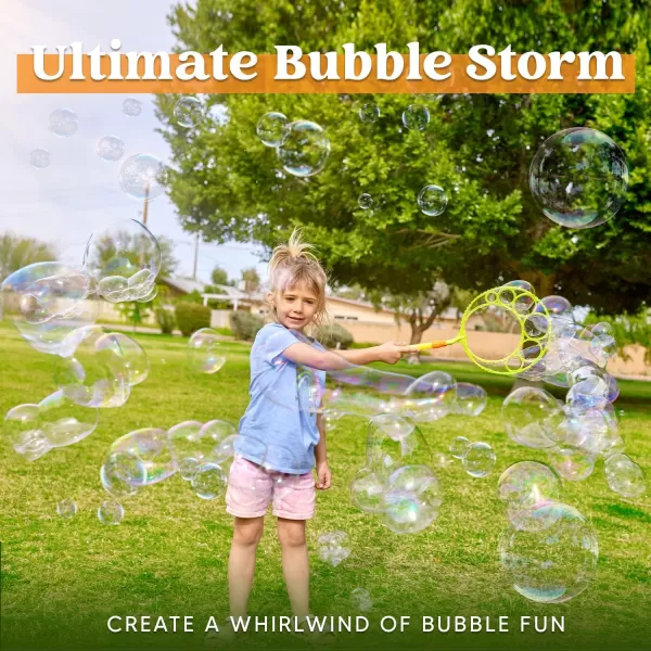 JOYIN Big Bubble Wands Set Bulk for Kids Summer Outdoor Activity Party Favors 18 Pcs Giant Bubble Maker with Tray 12quot Large 6 Pcs Bubble Solution Suitable for All Age PeopleAssorted