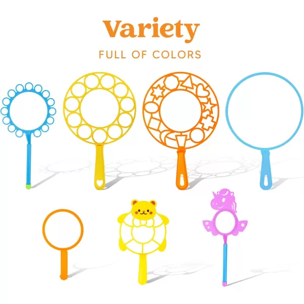 JOYIN Big Bubble Wands Set Bulk for Kids Summer Outdoor Activity Party Favors 18 Pcs Giant Bubble Maker with Tray 12quot Large 6 Pcs Bubble Solution Suitable for All Age PeopleClassic