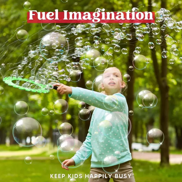 JOYIN Big Bubble Wands Set Bulk for Kids Summer Outdoor Activity Party Favors 18 Pcs Giant Bubble Maker with Tray 12quot Large 6 Pcs Bubble Solution Suitable for All Age PeopleVarious
