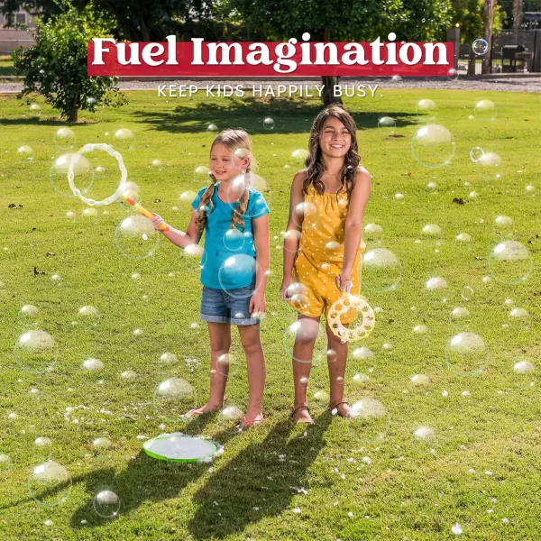 JOYIN Big Bubble Wands Set Bulk for Kids Summer Outdoor Activity Party Favors 18 Pcs Giant Bubble Maker with Tray 12quot Large 6 Pcs Bubble Solution Suitable for All Age PeopleLuxury