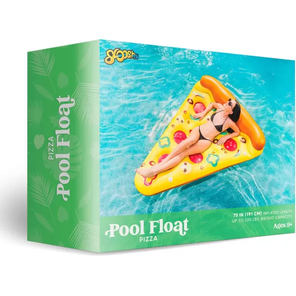 JOYIN Giant Inflatable Pizza Slice Pool Float Fun Pool Floaties Swim Party Toy Summer Pool Raft 1 Pack Extra Large with Cup Holders