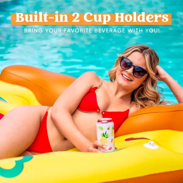 JOYIN Giant Inflatable Pizza Slice Pool Float Fun Pool Floaties Swim Party Toy Summer Pool Raft 1 Pack Extra Large with Cup Holders
