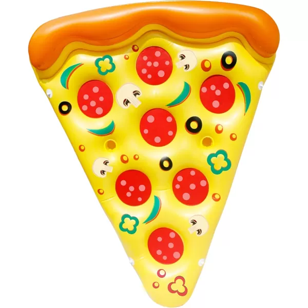 JOYIN Giant Inflatable Pizza Slice Pool Float Fun Pool Floaties Swim Party Toy Summer Pool Raft 1 Pack Extra Large with Cup Holders
