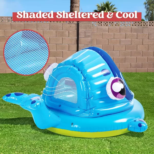 JOYIN Inflatable Shade Kiddie PoolWhale Baby Pool Tent Infant Swimming Pool for Kids 54quot x 56quot x 28quotBlow Up Toddler Pool for Swim Party Toys Summer Water Beach Fun