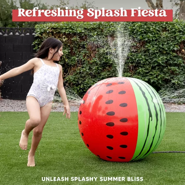 JOYIN Inflatable Sprinkler for Kids Huge Watermelon Jumbo Sprinkler 355 Water Sprinkler for Kids Outdoor Play Toddler Sprinkler for Kid Summer Water Party Backyard Outside Games Activities