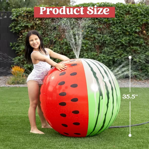 JOYIN Inflatable Sprinkler for Kids Huge Watermelon Jumbo Sprinkler 355 Water Sprinkler for Kids Outdoor Play Toddler Sprinkler for Kid Summer Water Party Backyard Outside Games Activities