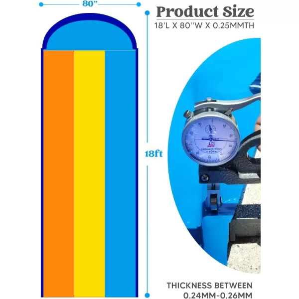 Sloosh 225ft Triple Water Slide and 3 Body Boards Backyard Lawn Water Slides with Outdoor Slip Sprinkler for Kids Adults Summer Water Fun Toy18FT Triple Lanes