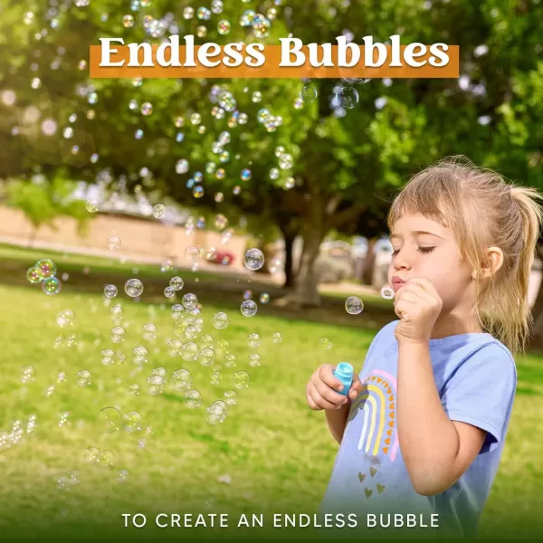 Sloosh 24 Pack Mini Bubble Bottles with Wand Bubble Refill for Kids Bubble Toys Summer Bubble Fun Activity Easter and Assortment Party Favors