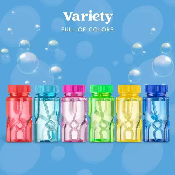 Sloosh 24 Pack Twisted Bubble Bottle with 2 oz Bubble Solution Set6 Color for Kids Bubble Toys Summer Bubble Fun Activity Easter and Assortment Party FavorsTwisted