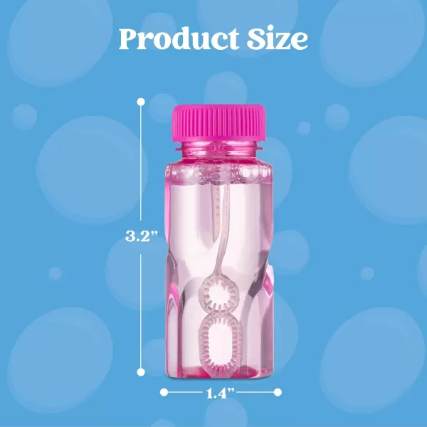 Sloosh 24 Pack Twisted Bubble Bottle with 2 oz Bubble Solution Set6 Color for Kids Bubble Toys Summer Bubble Fun Activity Easter and Assortment Party FavorsTwisted
