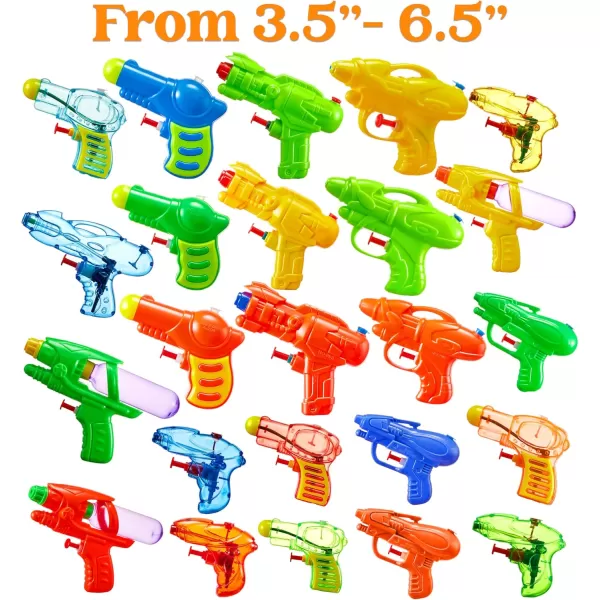 Sloosh 24 Packs Water Gun Party Favors Assorted Colors Mini Water Blasters Summer Squirt Soaker Water Fighting Beach Pool Toys for Kids