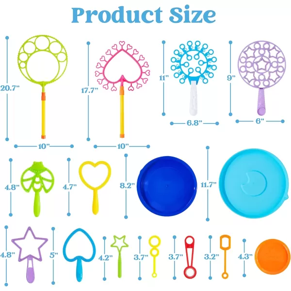 Sloosh 36 Packs Big Bubble Wands Set 20quot Giant Bubble Wand Toys with Tray Bulk Large Bubble Maker for Kids Adults Summer Toys Birthday Party Favors Outdoor ActivitiesClassic