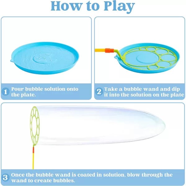 Sloosh 36 Packs Big Bubble Wands Set 20quot Giant Bubble Wand Toys with Tray Bulk Large Bubble Maker for Kids Adults Summer Toys Birthday Party Favors Outdoor ActivitiesClassic
