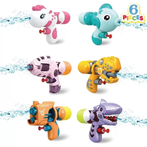 Sloosh 6 Pack Animal Water Gun for Kids Water Blaster Squirt Guns and Pump Super Water Soakers for Kids Summer Swimming Pool Beach Outdoor Water Activity Fighting Play Toys Random Color