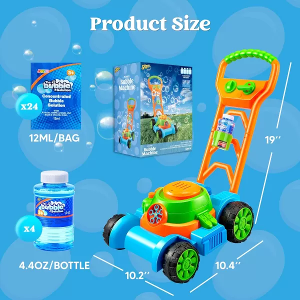 Sloosh Bubble Lawn Mower Toddler Toys  Kids Toys Bubble Machine Summer Outdoor Toys Games Bubble Mower Push Toy Outside Toys for Toddlers Preschool Kid Boys Girls Birthday Gifts BlueBlue
