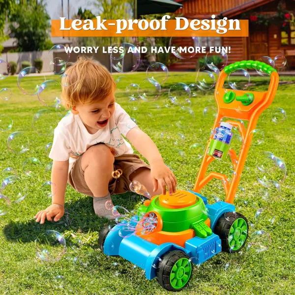 Sloosh Bubble Lawn Mower Toddler Toys  Kids Toys Bubble Machine Summer Outdoor Toys Games Bubble Mower Push Toy Outside Toys for Toddlers Preschool Kid Boys Girls Birthday Gifts BlueBlue