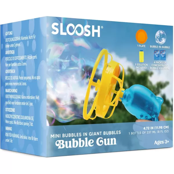 Sloosh Whale Bubble Gun with Bubble Refill Solution Mini in Giant Bubbles Design Bubble Gun Machine Blower Toy for Kids Adults Summer Party Favors Easter Basket Stuffers Birthday Gift
