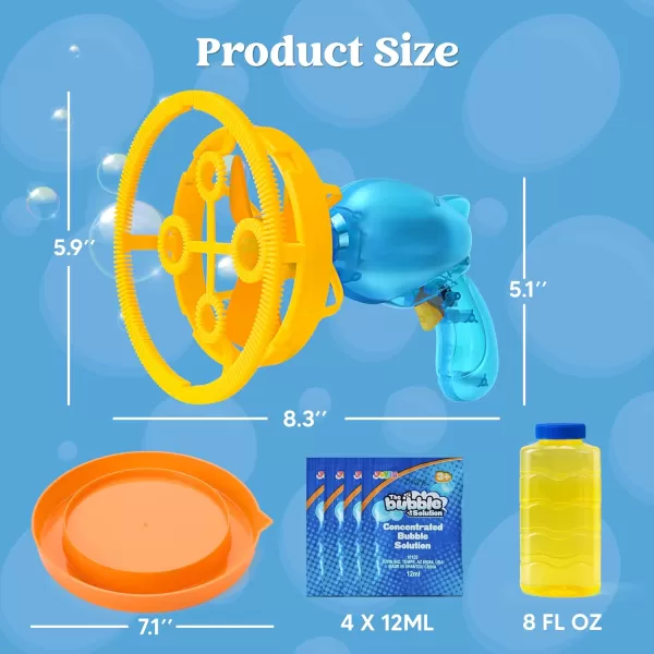 Sloosh Whale Bubble Gun with Bubble Refill Solution Mini in Giant Bubbles Design Bubble Gun Machine Blower Toy for Kids Adults Summer Party Favors Easter Basket Stuffers Birthday Gift