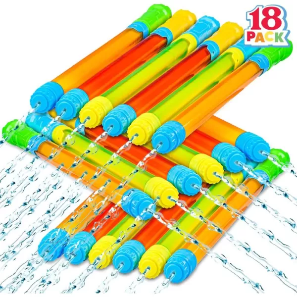 JOYIN 18 Pack 165 Super Water Soaker Blaster Squirt Guns Bulk Summer Outdoor Swimming Pool Backyard Beach Water Game Fighting Play Toys