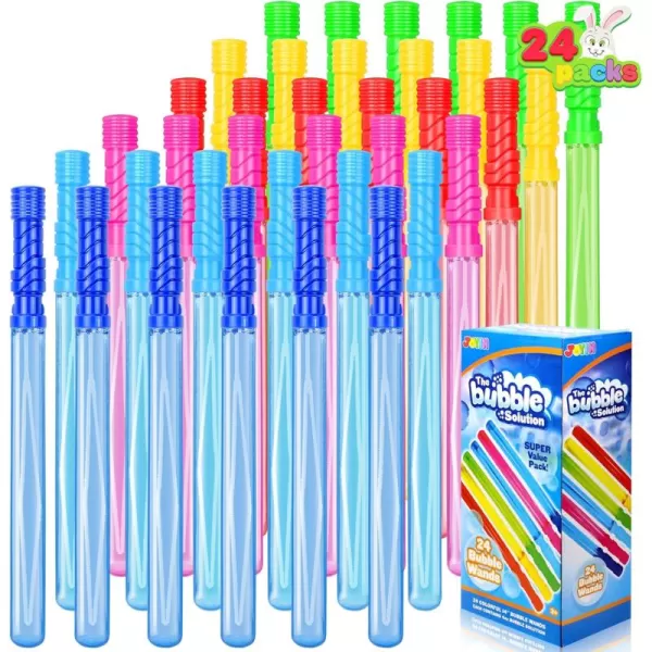 JOYIN 24 Pack 146 Big Bubble Wands Bulk 2 Dozen for Summer Toy OutdoorIndoor Activity Use Easter Bubbles Party Favors Supplies for KidsClassic