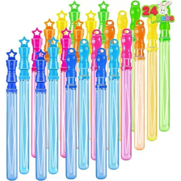 JOYIN 24 Pack 146 Big Bubble Wands Bulk 2 Dozen for Summer Toy OutdoorIndoor Activity Use Easter Bubbles Party Favors Supplies for KidsStarCircle