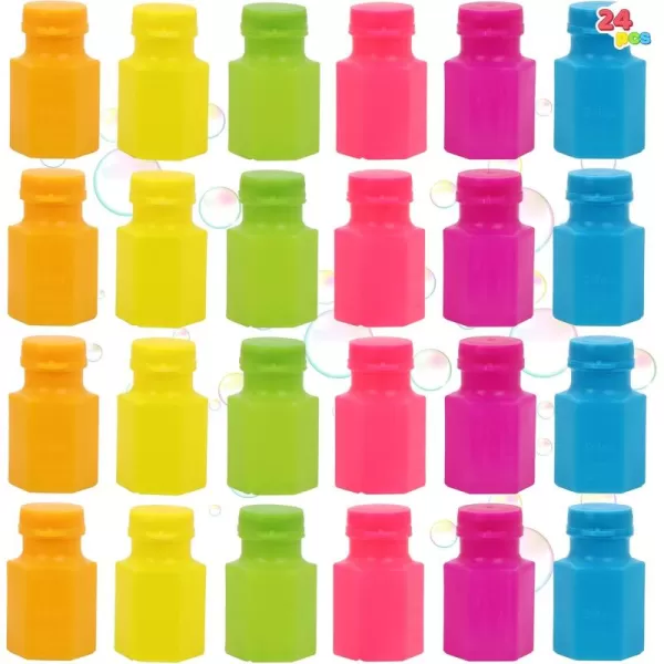 JOYIN 24 Pcs Mini Bubble Wands Assortment Party Favors Toys for Kids Child Summer Gifts Bubbles Fun ToysWedding Bath TimeSummer Outdoor Gifts for Girls BoysSolid Color