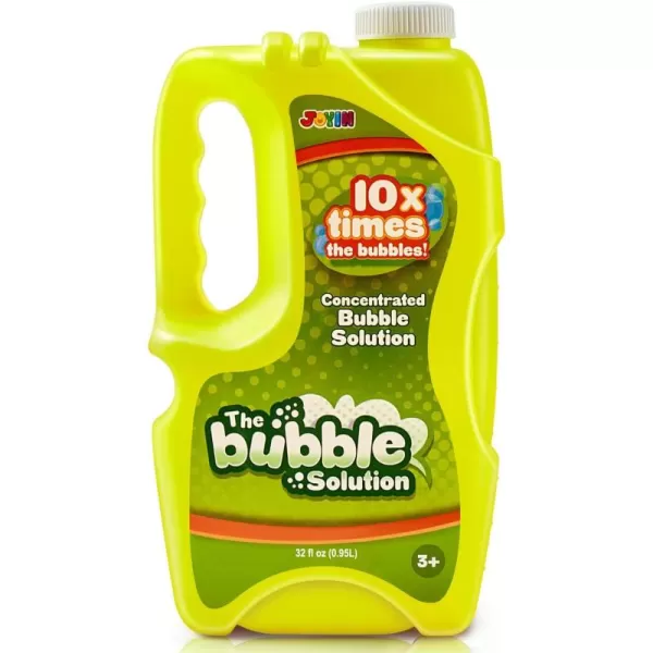 JOYIN 32 oz Bubble Solution Refills Close to 1L 25 Gallon Big Bubble Solution Bubble Concentrated for Easter Bubbles Bubble Machine Bubble Gun Bubble Wands Bubble Mower Bubble Juice RefillsYellow