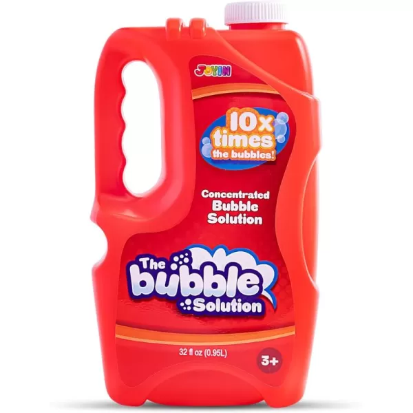 JOYIN 32 oz Bubble Solution Refills Close to 1L 25 Gallon Big Bubble Solution Bubble Concentrated for Easter Bubbles Bubble Machine Bubble Gun Bubble Wands Bubble Mower Bubble Juice RefillsRed