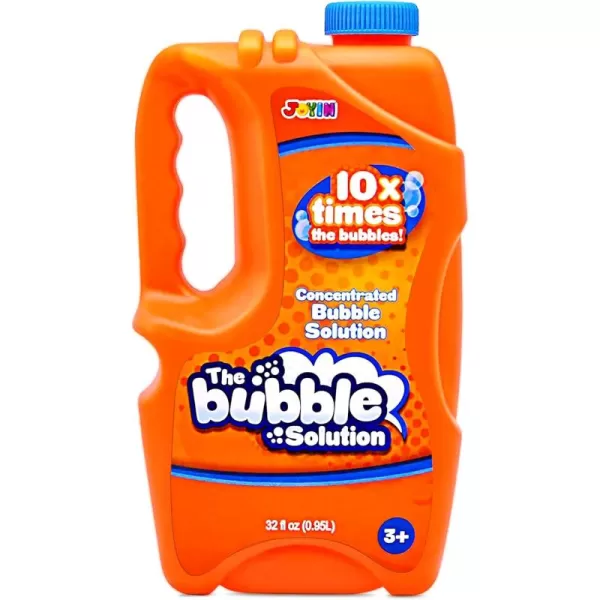 JOYIN 32 oz Bubble Solution Refills Close to 1L 25 Gallon Big Bubble Solution Bubble Concentrated for Easter Bubbles Bubble Machine Bubble Gun Bubble Wands Bubble Mower Bubble Juice RefillsOrange