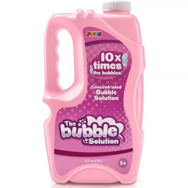 JOYIN 32 oz Bubble Solution Refills Close to 1L 25 Gallon Big Bubble Solution Bubble Concentrated for Easter Bubbles Bubble Machine Bubble Gun Bubble Wands Bubble Mower Bubble Juice RefillsPink