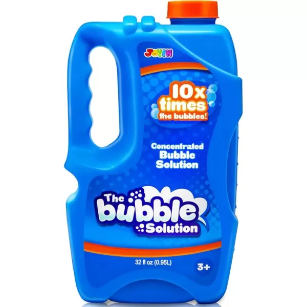 JOYIN 32 oz Bubble Solution Refills Close to 1L 25 Gallon Big Bubble Solution Bubble Concentrated for Easter Bubbles Bubble Machine Bubble Gun Bubble Wands Bubble Mower Bubble Juice RefillsBlue