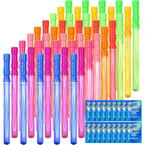 JOYIN 45 Packs Big Bubble Wand Set with Concentrated Bubble Solution Refills 146quot 9 Colors Giant Bubble Wands for Summer Toy Party Favors Kids Birthday Pool Indoor and Outdoor Activities