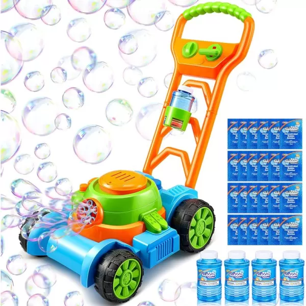 Sloosh Bubble Lawn Mower Toddler Toys  Kids Toys Bubble Machine Summer Outdoor Toys Games Bubble Mower Push Toy Outside Toys for Toddlers Preschool Kid Boys Girls Birthday Gifts BlueBlue