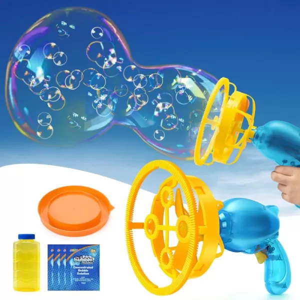 Sloosh Whale Bubble Gun with Bubble Refill Solution Mini in Giant Bubbles Design Bubble Gun Machine Blower Toy for Kids Adults Summer Party Favors Easter Basket Stuffers Birthday Gift