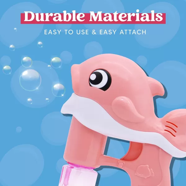 JOYIN 2 Bubble Guns Kit Whale Automatic Bubble Maker Blower Machine with 4 Bubble Solutions for Kids Bubble Blaster Summer Toy Birthday Outdoor ampamp Indoor Activity Easter Valentine Party FavorsBluepink